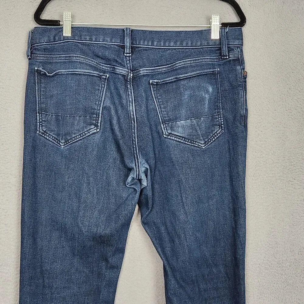 Banana Republic Travel Jean SL Jeans Mens 34x30 Blue Slim Straight Actual 34x29